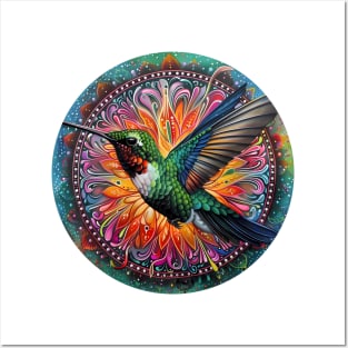 Mandala - Hummingbird Posters and Art